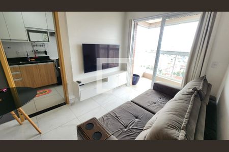 Sala de apartamento para alugar com 1 quarto, 40m² em Campo Grande, Santos