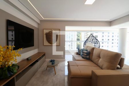 Sala de apartamento para alugar com 3 quartos, 142m² em Barra Funda, Guarujá