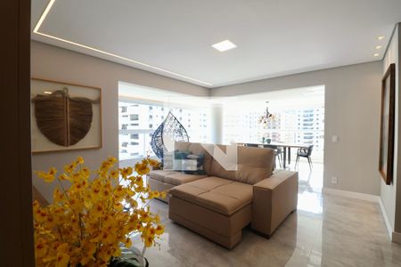 Sala de apartamento para alugar com 3 quartos, 142m² em Barra Funda, Guarujá