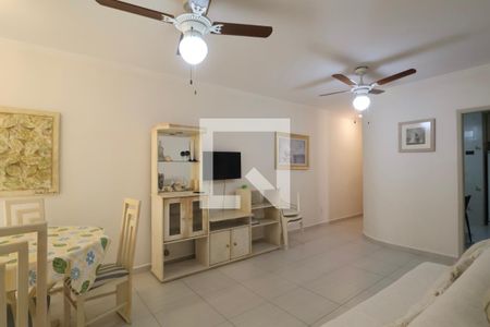 Sala de apartamento para alugar com 3 quartos, 90m² em Jardim Tres Marias, Guarujá
