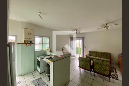 Sala/Cozinha de apartamento para alugar com 1 quarto, 48m² em Caiçara, Praia Grande