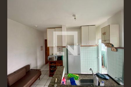 Sala/Cozinha de apartamento para alugar com 1 quarto, 48m² em Caiçara, Praia Grande