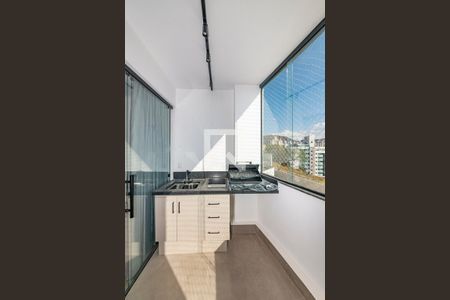 Varanda da Sala de apartamento para alugar com 2 quartos, 81m² em Estoril, Belo Horizonte