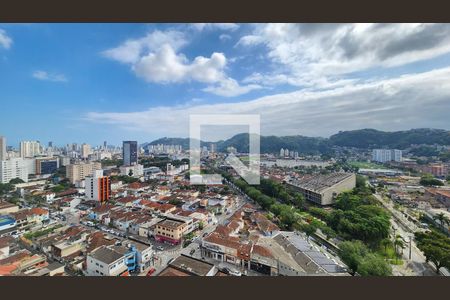 Vista da Sala de apartamento para alugar com 1 quarto, 55m² em Vila Matias, Santos