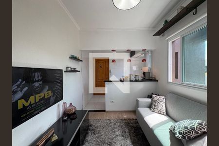 Sala de apartamento à venda com 2 quartos, 79m² em Vila Scarpelli, Santo André