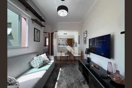 Sala de apartamento à venda com 2 quartos, 79m² em Vila Scarpelli, Santo André