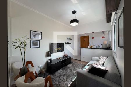 Sala de apartamento à venda com 2 quartos, 79m² em Vila Scarpelli, Santo André