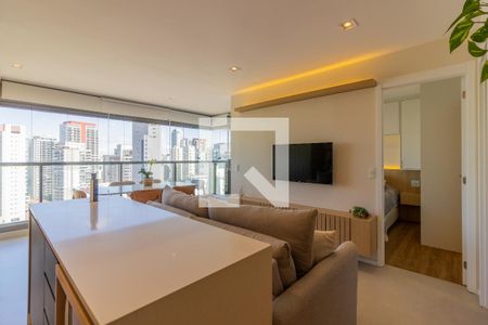 Sala/Cozinha de apartamento à venda com 1 quarto, 54m² em Vila Anglo Brasileira, São Paulo