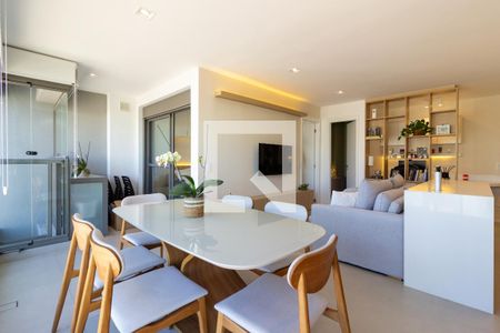 Sala/Cozinha de apartamento à venda com 1 quarto, 54m² em Vila Anglo Brasileira, São Paulo