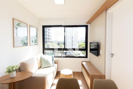 Sala/Cozinha de apartamento para alugar com 2 quartos, 33m² em Indianópolis, São Paulo