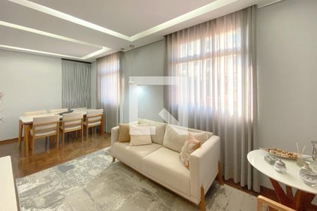 Sala de apartamento à venda com 3 quartos, 90m² em União, Belo Horizonte