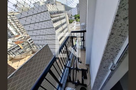 Varanda da Sala de apartamento para alugar com 1 quarto, 73m² em Botafogo, Rio de Janeiro