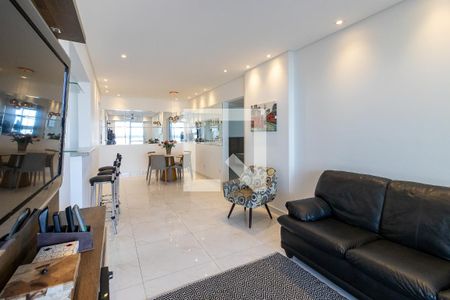 Sala de apartamento para alugar com 3 quartos, 120m² em Vila Tupi, Praia Grande