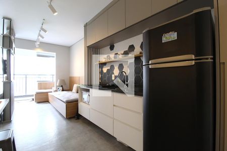 Sala/Cozinha de kitnet/studio para alugar com 1 quarto, 34m² em Indianópolis, São Paulo