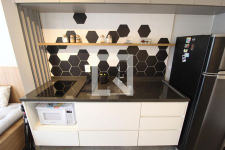 Sala/Cozinha de kitnet/studio para alugar com 1 quarto, 34m² em Indianópolis, São Paulo