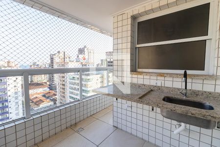 Varanda da Sala de apartamento para alugar com 2 quartos, 70m² em Guilhermina, Praia Grande