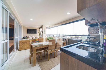 Varanda Gourmet de apartamento à venda com 3 quartos, 192m² em Vila Gilda, Santo André