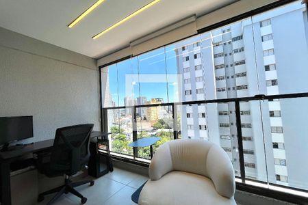 Varanda da Sala de apartamento para alugar com 1 quarto, 37m² em Chácara Inglesa, São Paulo