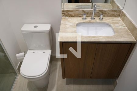 Banheiro de kitnet/studio para alugar com 1 quarto, 24m² em Perdizes, São Paulo