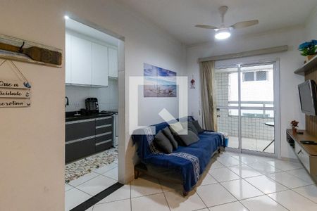 Sala de apartamento para alugar com 2 quartos, 54m² em Guilhermina, Praia Grande