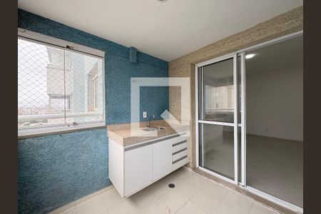 Varanda da Sala de apartamento para alugar com 2 quartos, 60m² em Vila Valparaíso, Santo André