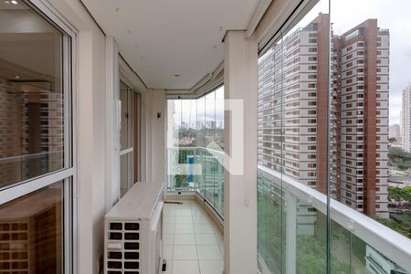 Varanda da Sala de apartamento para alugar com 2 quartos, 74m² em Santo Amaro, São Paulo