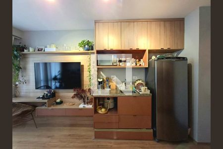 Sala/Cozinha de apartamento para alugar com 1 quarto, 41m² em Indianópolis, São Paulo