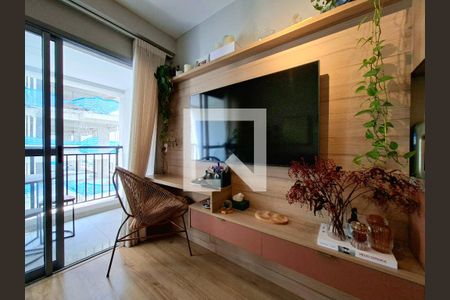 Sala/Cozinha de apartamento para alugar com 1 quarto, 41m² em Indianópolis, São Paulo