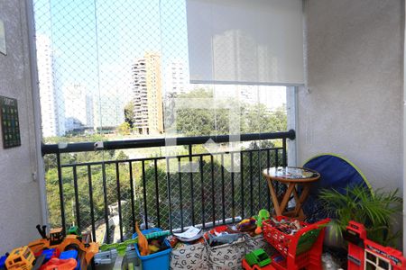 Varanda da Sala de apartamento à venda com 2 quartos, 64m² em Jardim Caboré, São Paulo