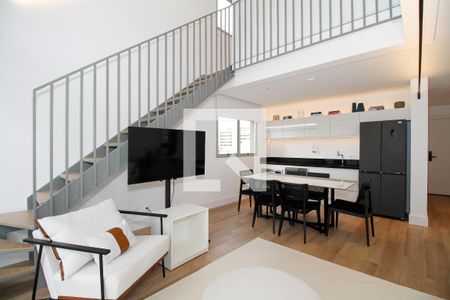 Sala/Cozinha de apartamento para alugar com 1 quarto, 80m² em Jardim Paulista, São Paulo