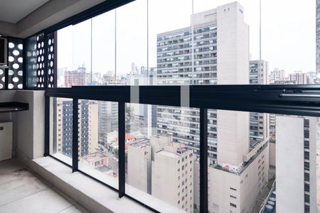 Varanda da Sala de apartamento para alugar com 1 quarto, 35m² em Bela Vista, São Paulo