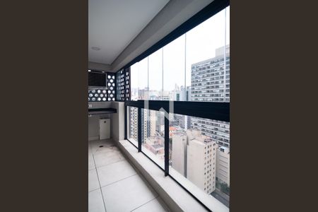 Varanda da Sala de apartamento para alugar com 1 quarto, 35m² em Bela Vista, São Paulo