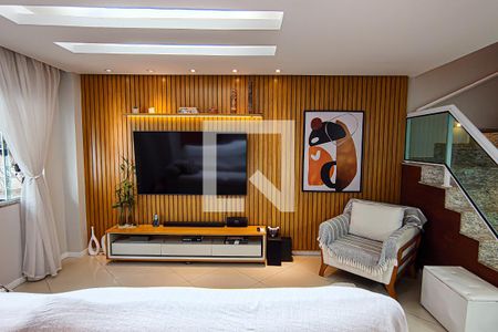 sala de casa de condomínio para alugar com 4 quartos, 137m² em Taquara, Rio de Janeiro