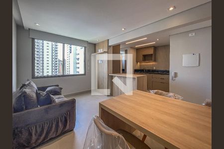 Sala de apartamento para alugar com 1 quarto, 42m² em Indianópolis, São Paulo