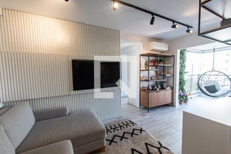 Sala de apartamento à venda com 1 quarto, 70m² em Chácara Klabin, São Paulo