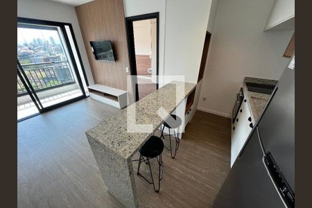Sala/Cozinha de apartamento para alugar com 1 quarto, 39m² em Santana, São Paulo