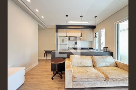 Sala/Cozinha de apartamento para alugar com 1 quarto, 56m² em Vila Olímpia, São Paulo