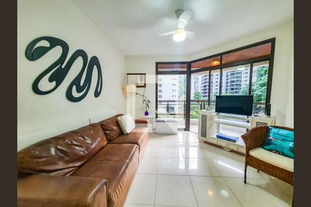 Sala de apartamento para alugar com 3 quartos, 105m² em Paquetá, Santos
