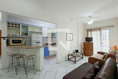 Sala de apartamento para alugar com 1 quarto, 90m² em Guilhermina, Praia Grande