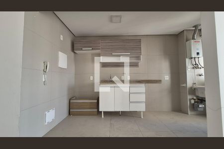 Sala/Cozinha de apartamento à venda com 2 quartos, 57m² em Vila Homero Thon, Santo André