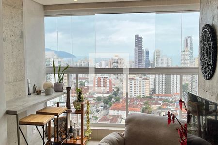 Sala de apartamento para alugar com 2 quartos, 66m² em Campo Grande, Santos