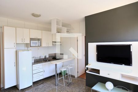 Sala/Cozinha de apartamento para alugar com 1 quarto, 40m² em Funcionários, Belo Horizonte