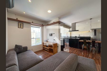 Sala/Cozinha de apartamento para alugar com 1 quarto, 65m² em Vila Romana, São Paulo