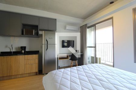 Sala/Quarto de kitnet/studio para alugar com 1 quarto, 24m² em Indianópolis, São Paulo