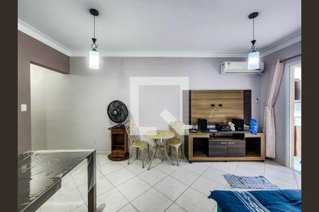 Sala de apartamento para alugar com 1 quarto, 87m² em Embaré, Santos