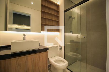 Banheiro de kitnet/studio à venda com 1 quarto, 25m² em Vila Regente Feijó, São Paulo