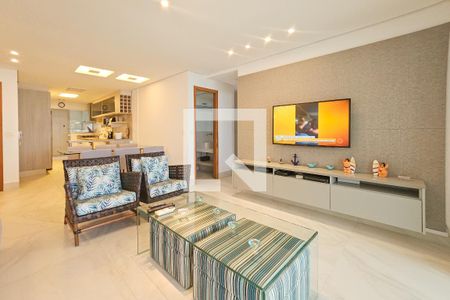 Sala de apartamento para alugar com 4 quartos, 143m² em Jardim das Conchas, Guarujá