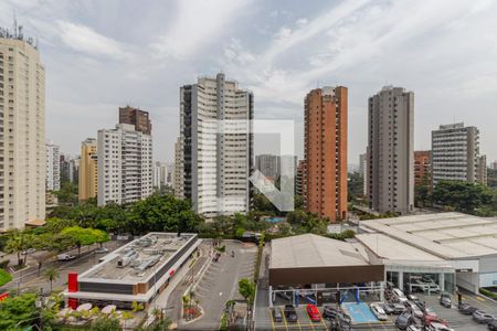 Sacada da Sala de apartamento à venda com 1 quarto, 57m² em Vila Andrade, São Paulo
