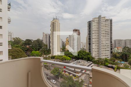 Sacada da Sala de apartamento à venda com 1 quarto, 57m² em Vila Andrade, São Paulo