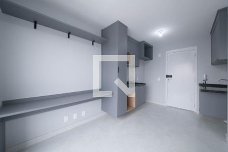 Sala - Cozinha Integrada de apartamento para alugar com 1 quarto, 27m² em Campo Belo, São Paulo